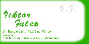 viktor fulep business card